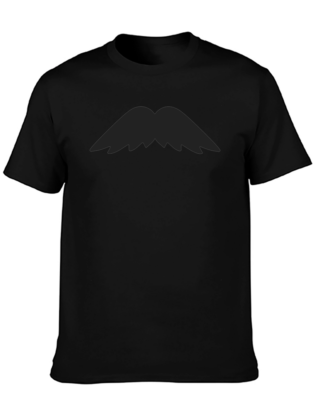 Mustache Graphic Tee - Bold Black Cotton T-Shirt