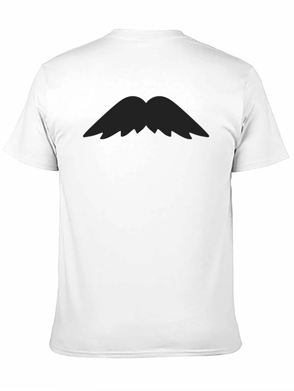 Mustache Graphic Tee - Bold Black Cotton T-Shirt