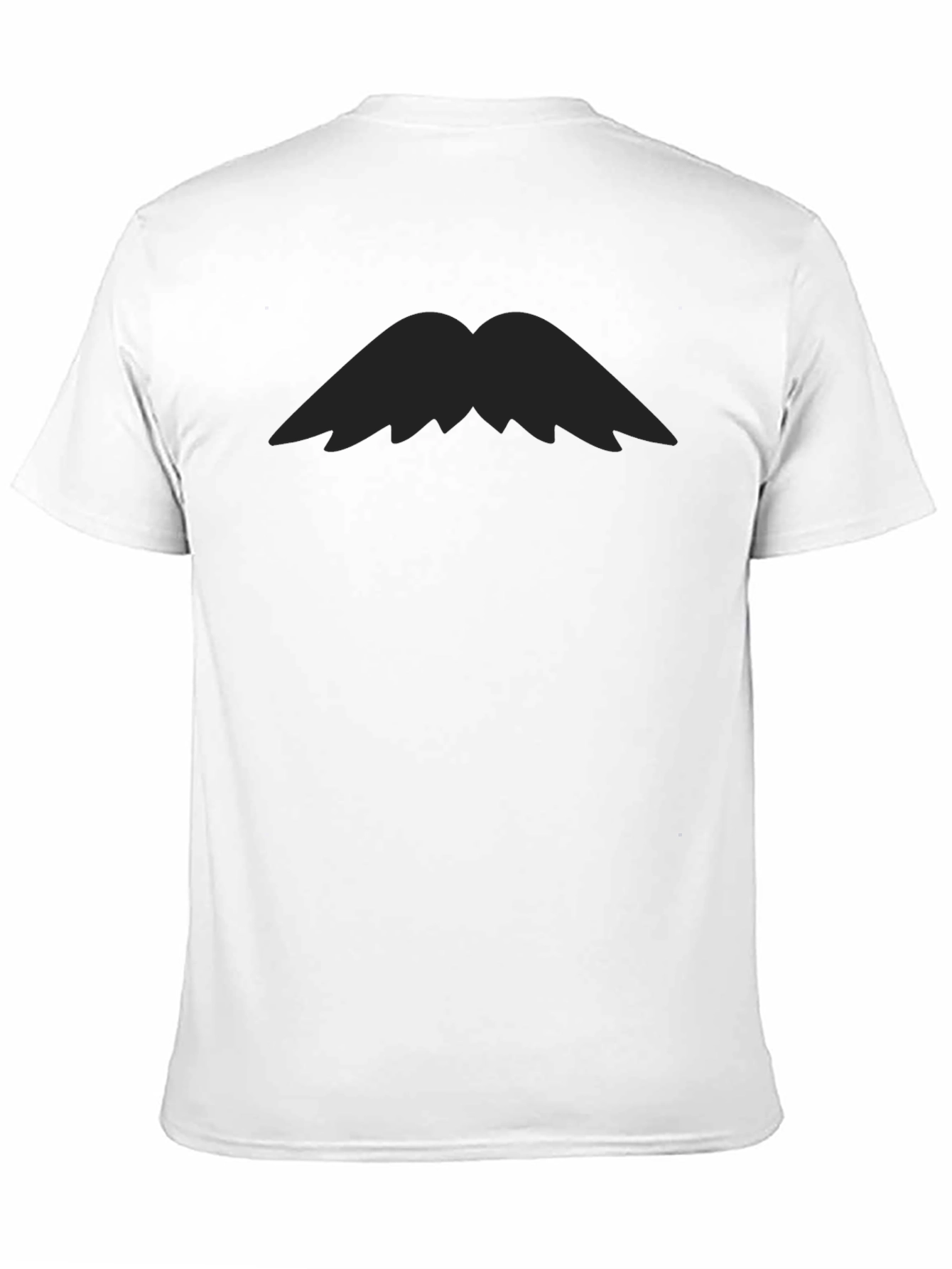 Mustache Graphic Tee - Bold Black Cotton T-Shirt
