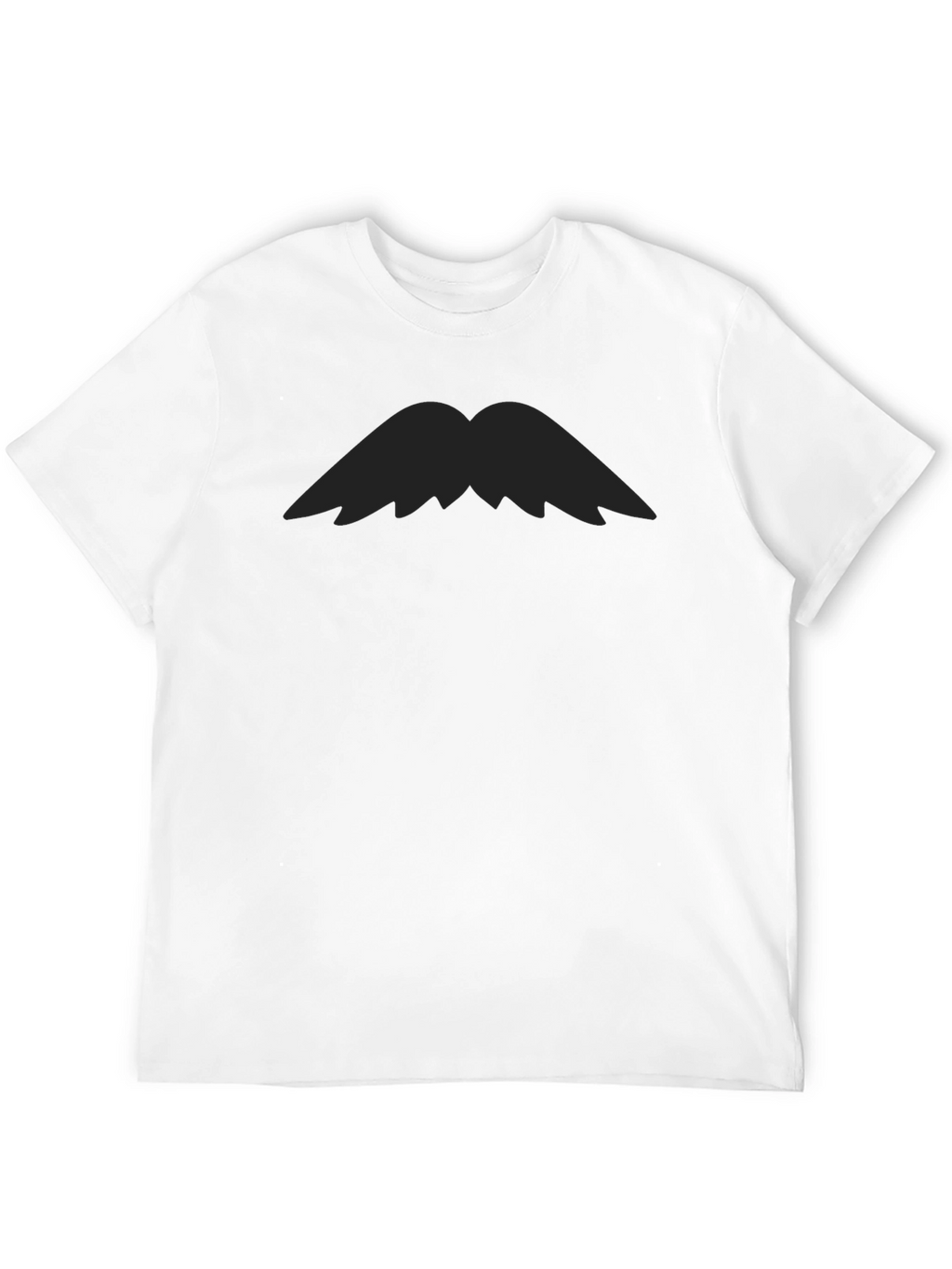 Mustache Graphic Tee - Bold Black Cotton T-Shirt