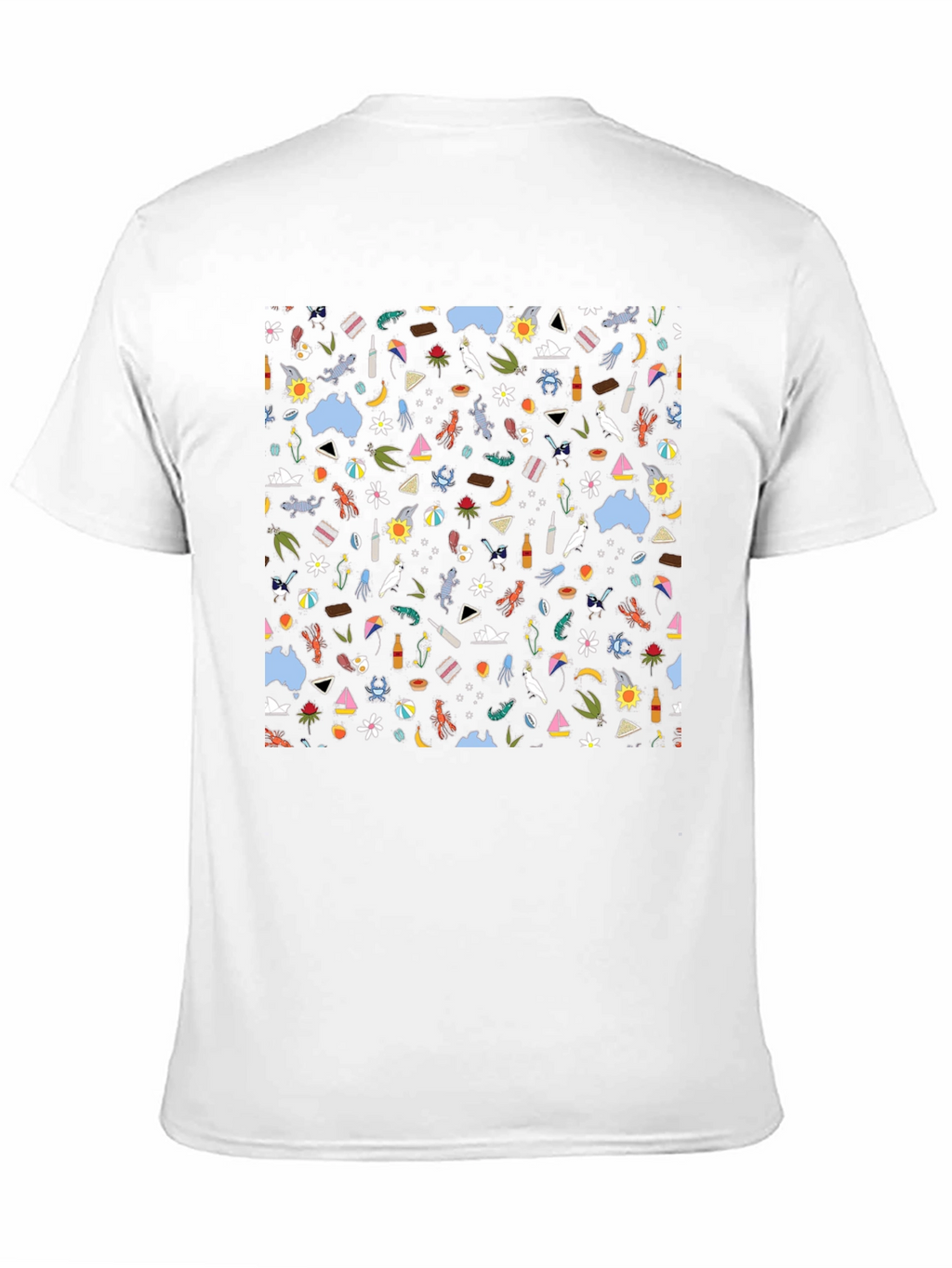 Fun Australia Pattern Black T-Shirt