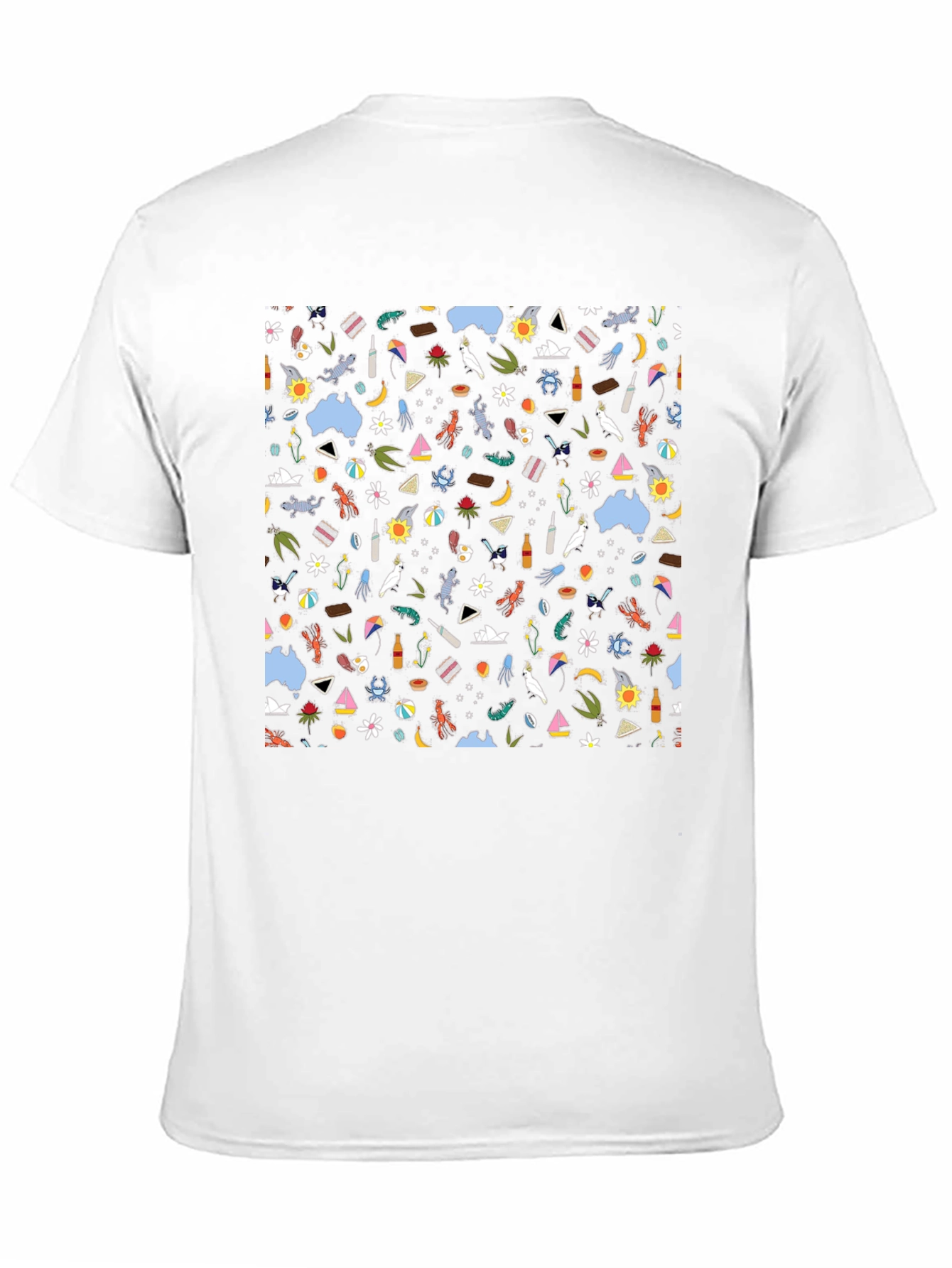 Fun Australia Pattern Black T-Shirt