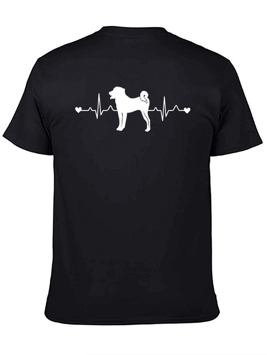 Dog Heartbeat Graphic Tee - Mens Black T-Shirt