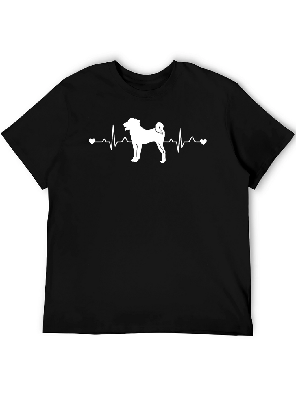 Dog Heartbeat Graphic Tee - Mens Black T-Shirt