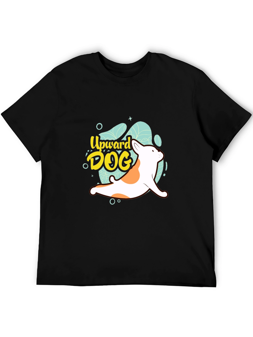 Upward Dog Black T-Shirt - Yoga Lover Tee
