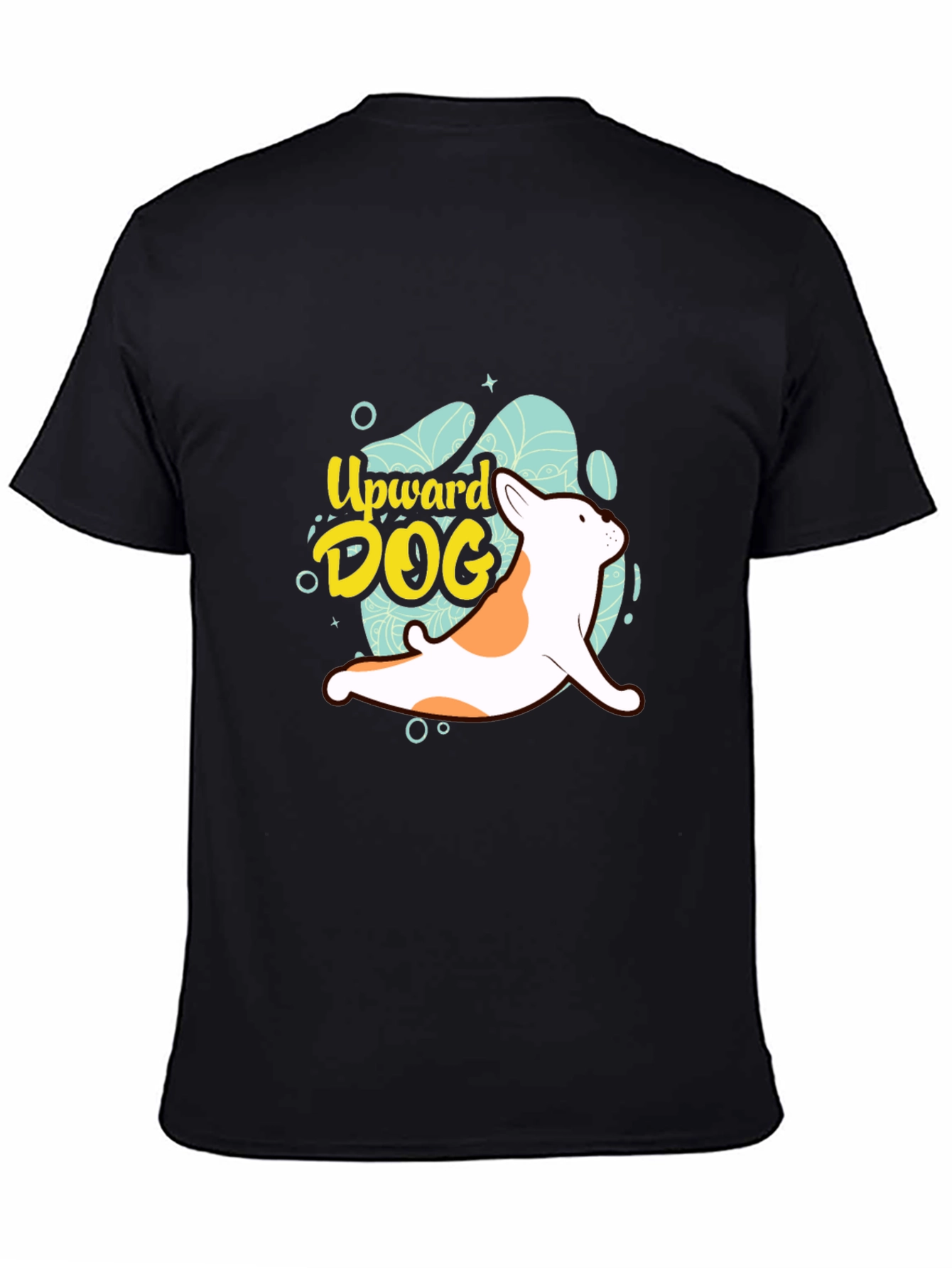 Upward Dog Black T-Shirt - Yoga Lover Tee