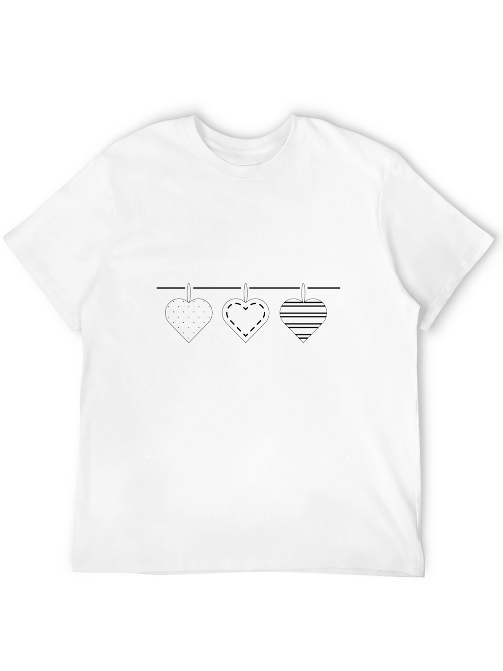 Heart Garland Graphic Tee - Stylish & Unique