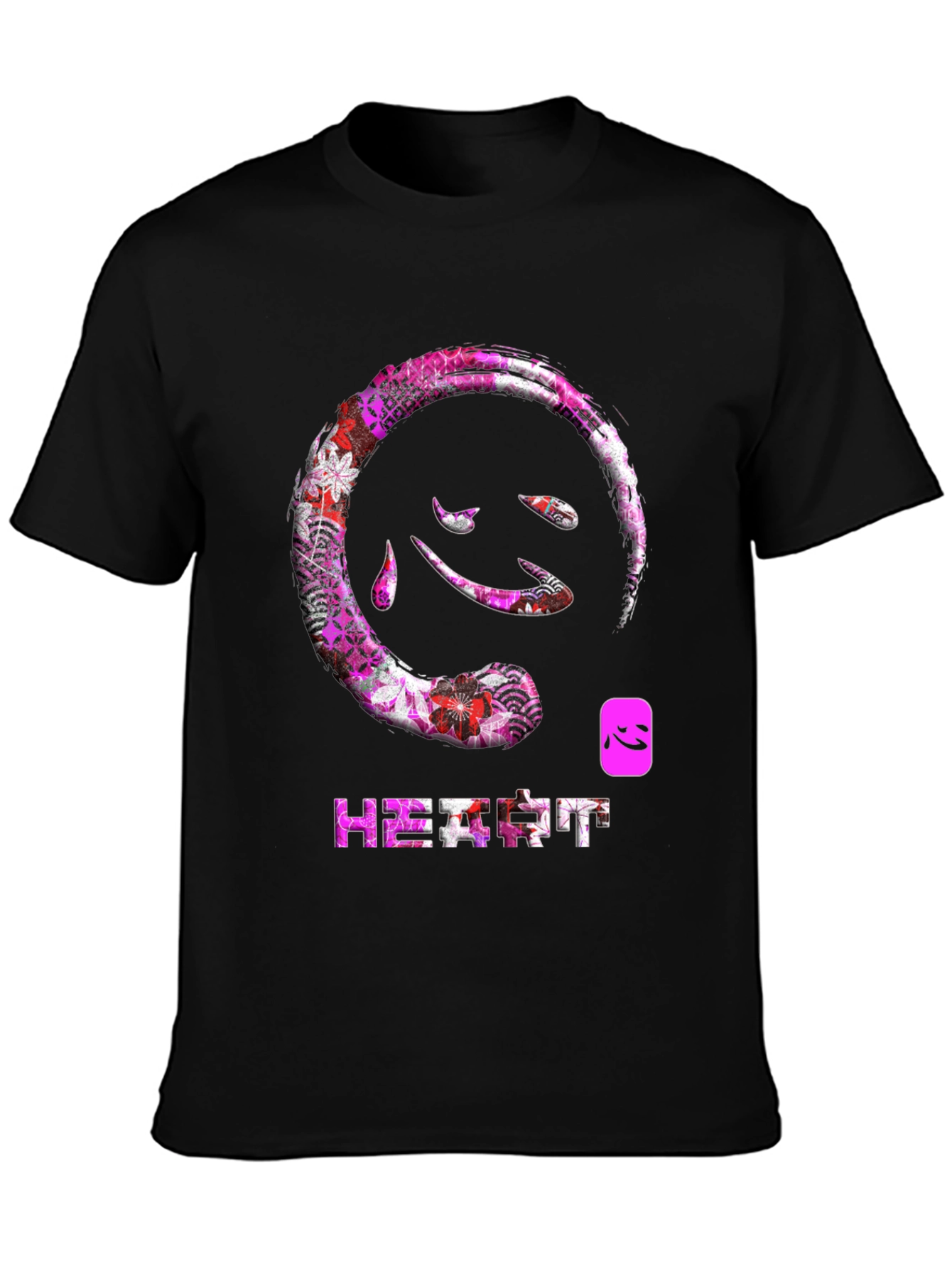 Heart Kanji T-Shirt - Floral Japanese Design