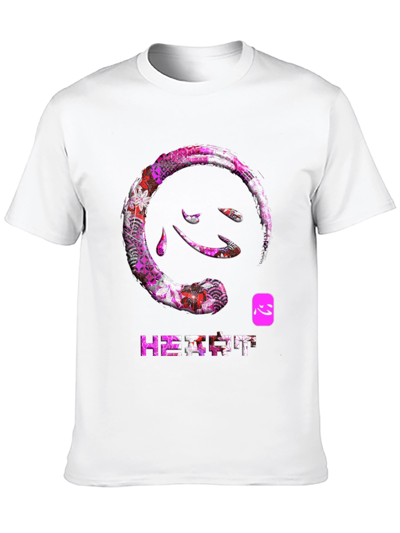 Heart Kanji T-Shirt - Floral Japanese Design