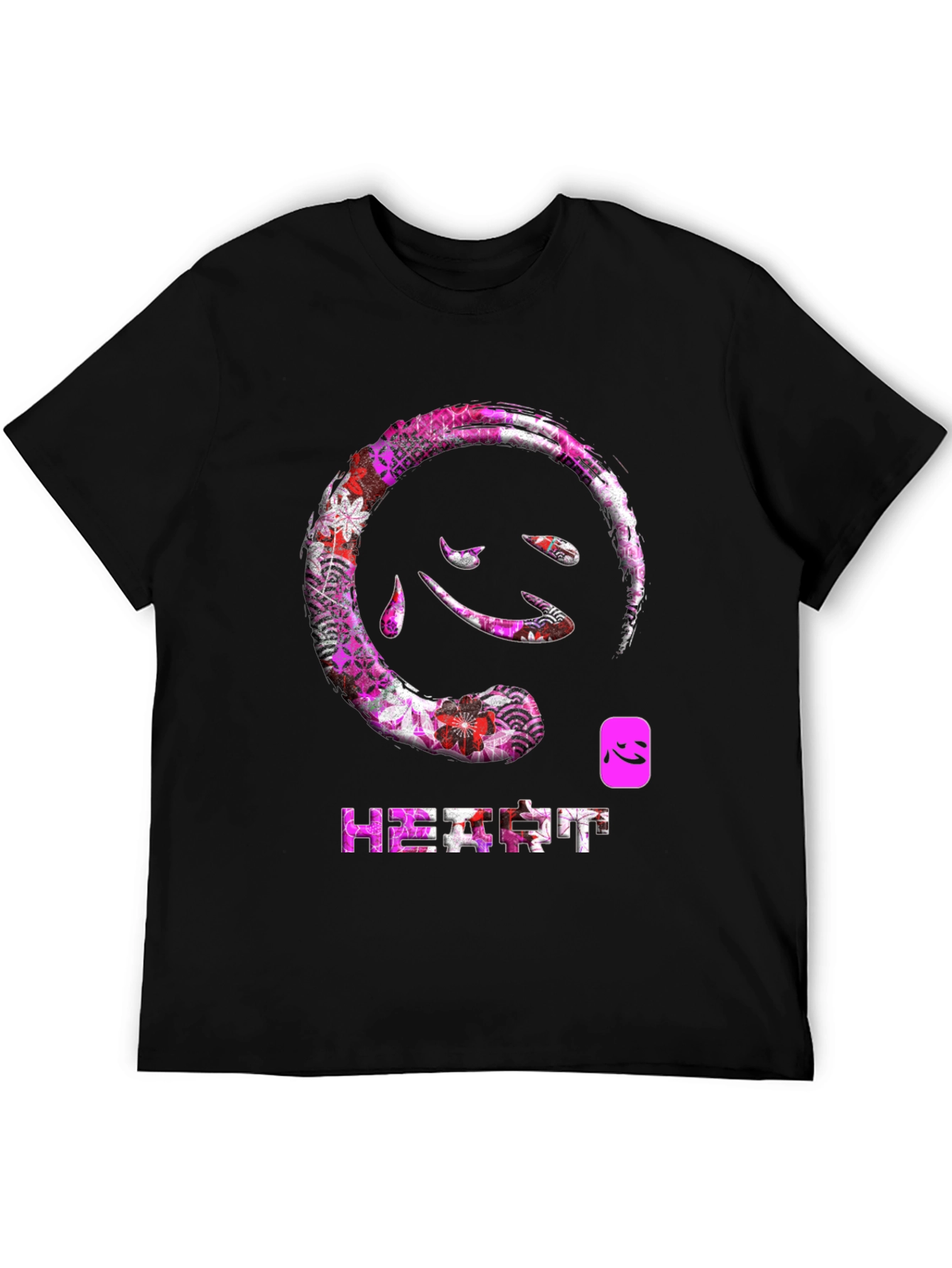 Heart Kanji T-Shirt - Floral Japanese Design