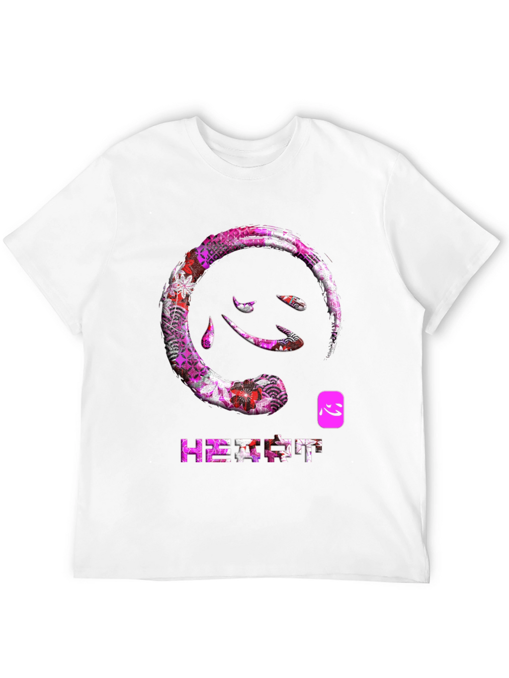Heart Kanji T-Shirt - Floral Japanese Design