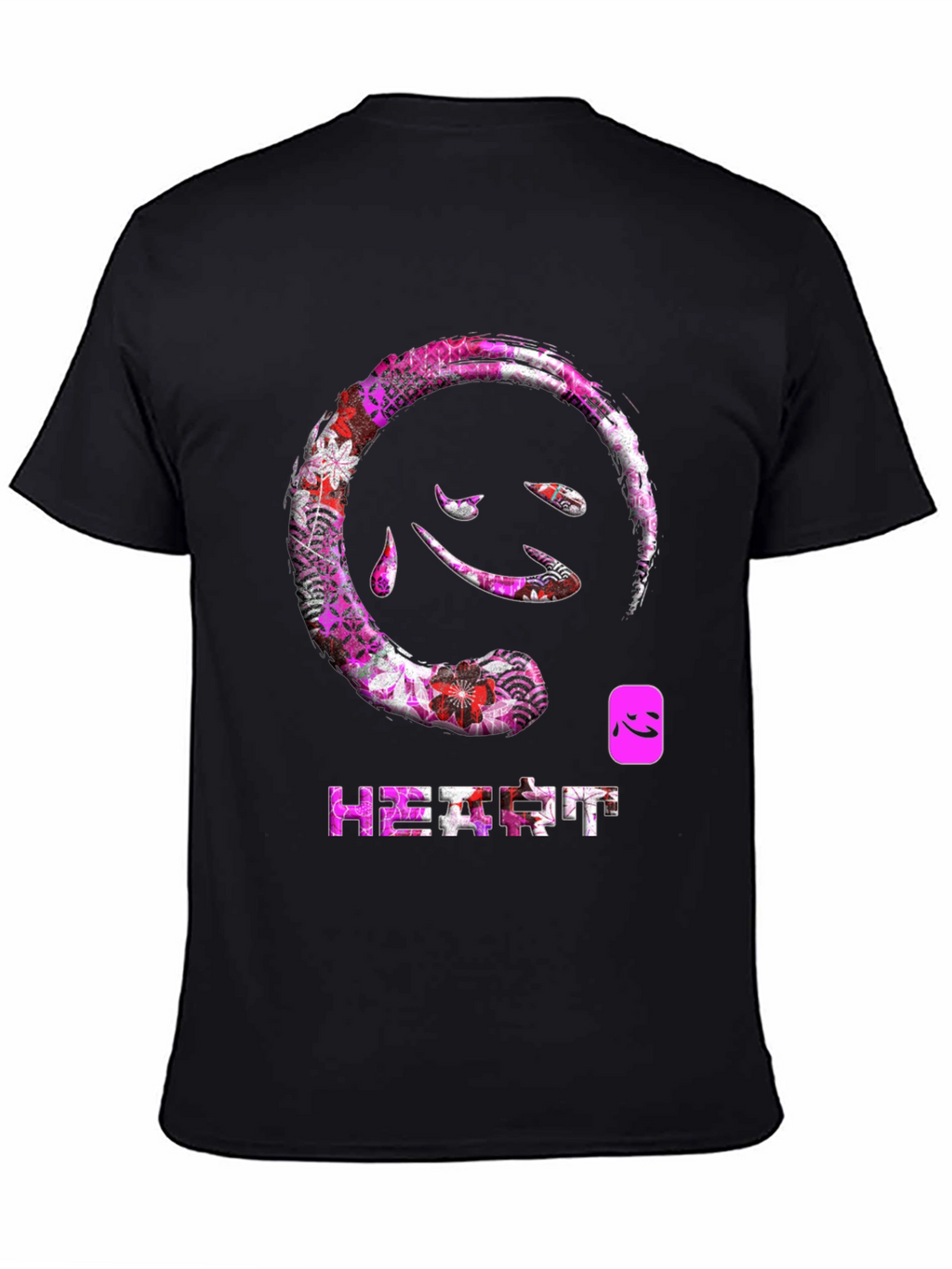 Heart Kanji T-Shirt - Floral Japanese Design