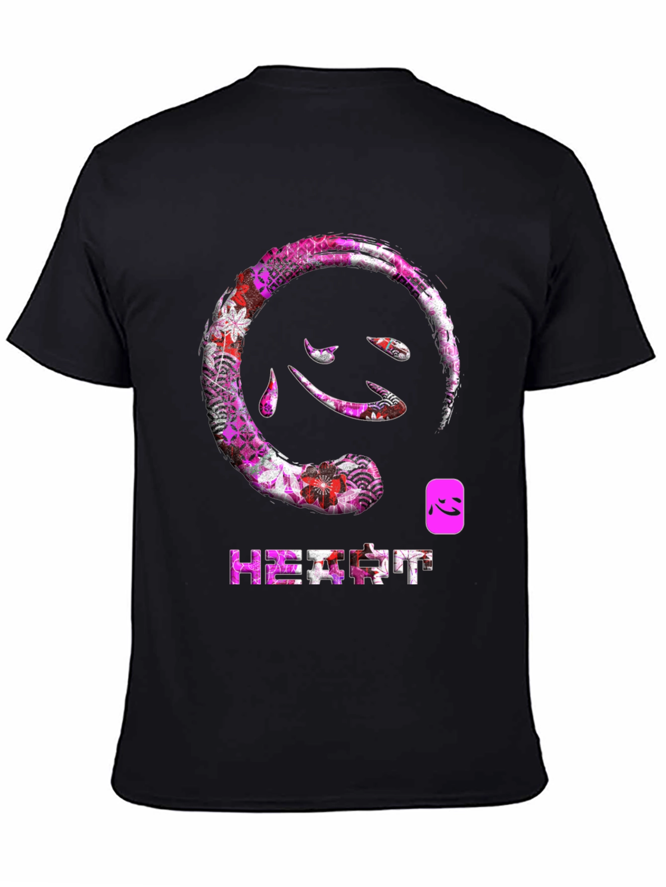 Heart Kanji T-Shirt - Floral Japanese Design