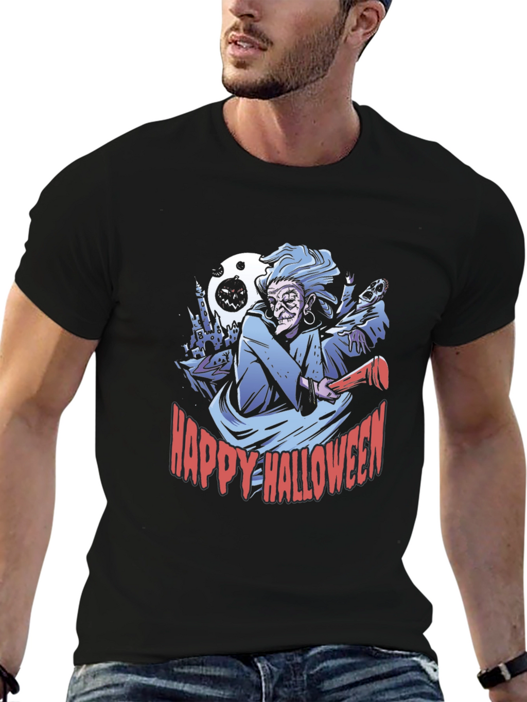 Happy Halloween Graphic Tee - Spooky Season Shirt