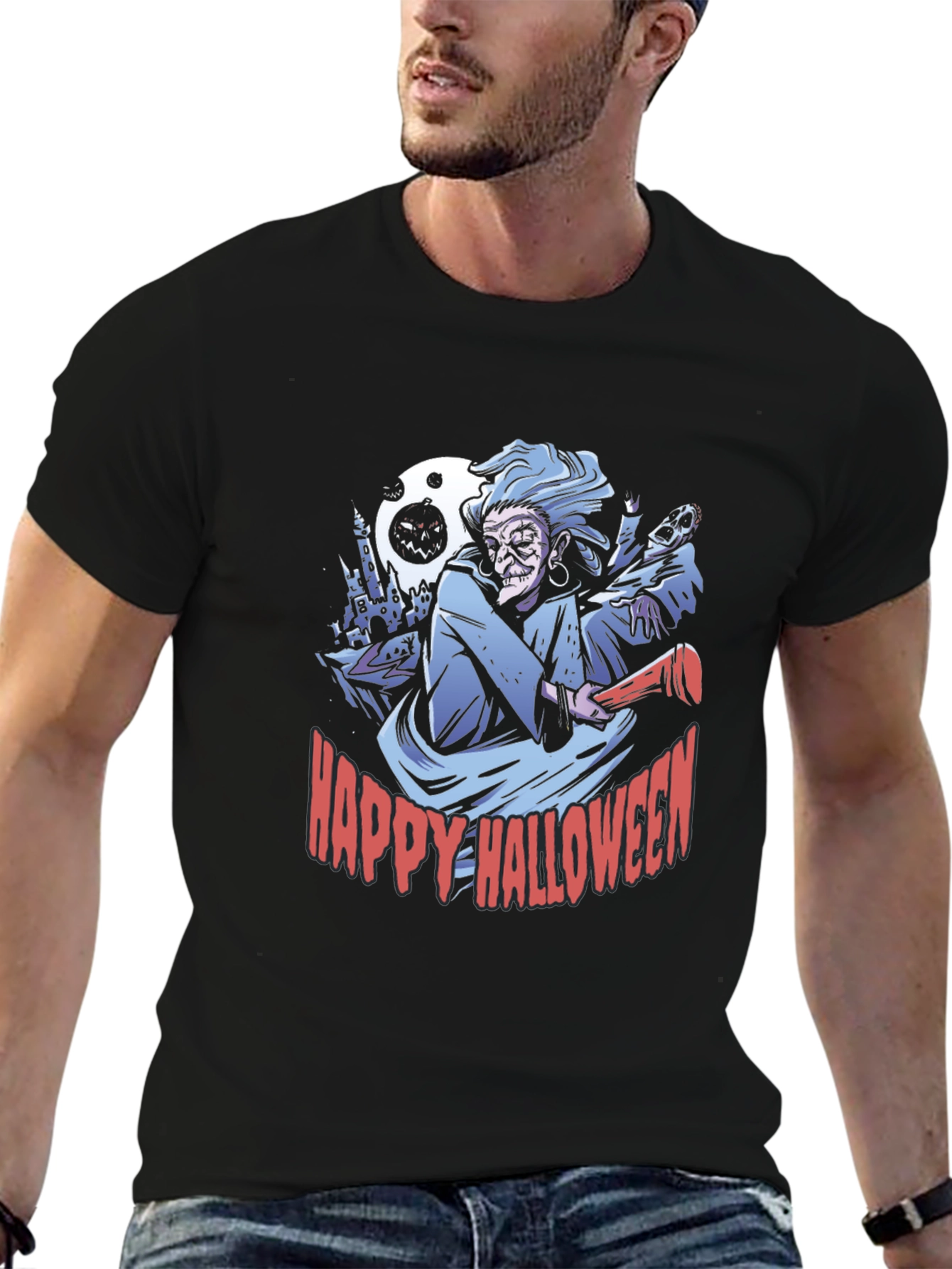 Happy Halloween Graphic Tee - Spooky Season Shirt
