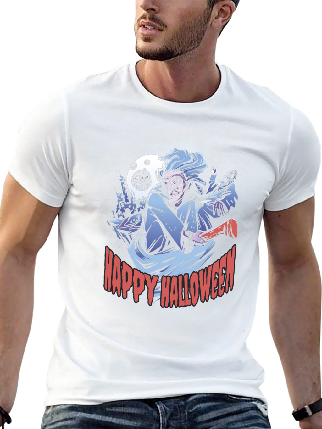 Happy Halloween Graphic Tee - Spooky Season Shirt