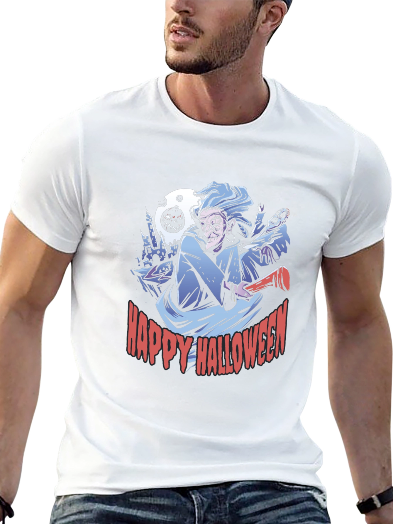Happy Halloween Graphic Tee - Spooky Season Shirt