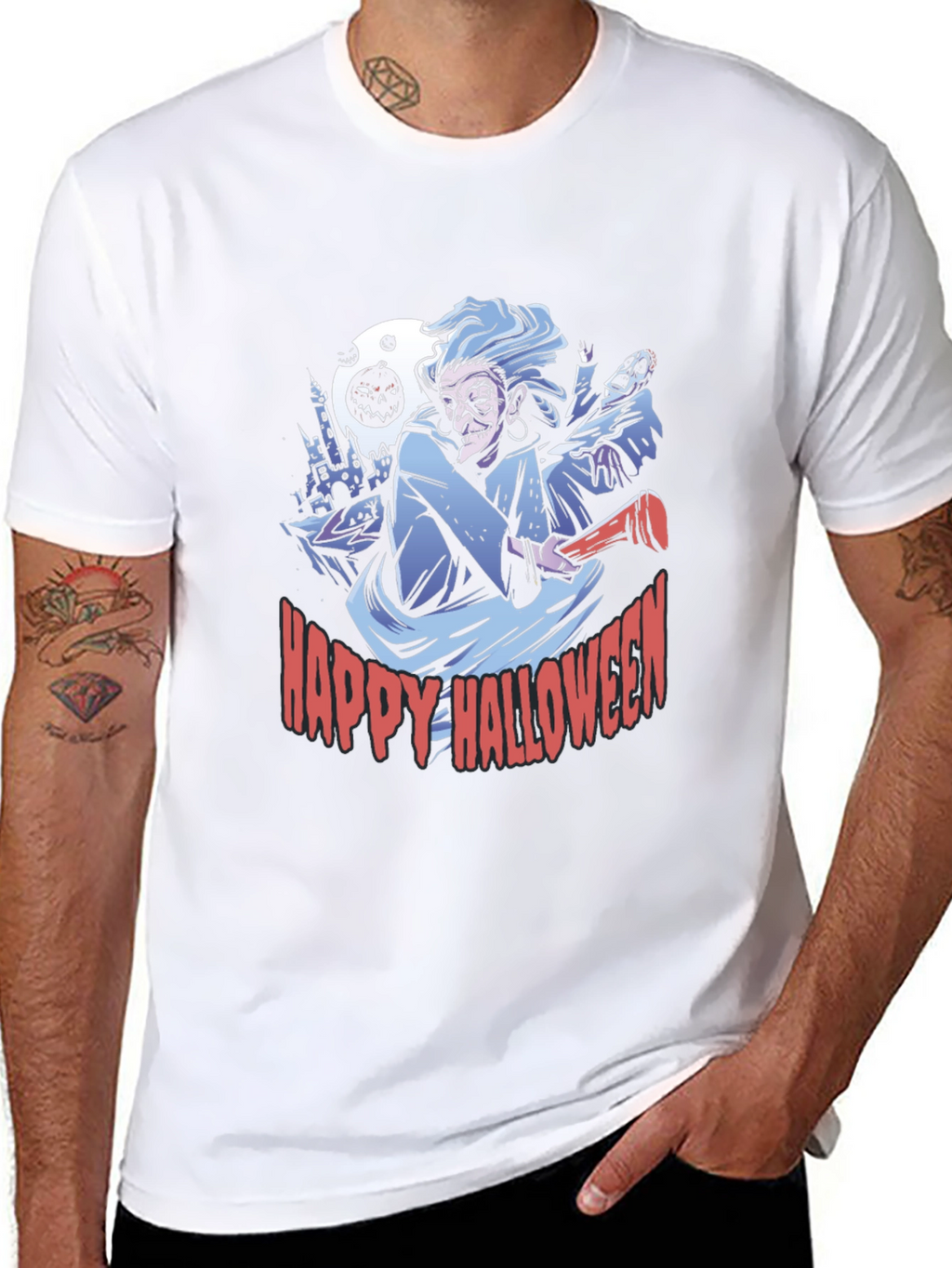 Happy Halloween Graphic Tee - Spooky Season Shirt