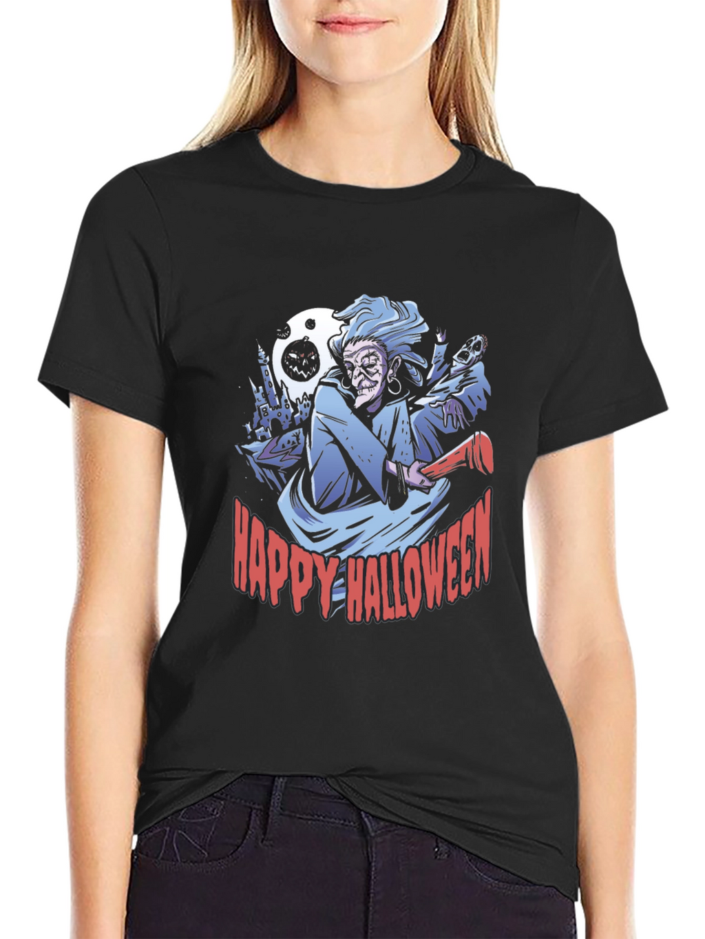 Happy Halloween Graphic Tee - Spooky Season Shirt