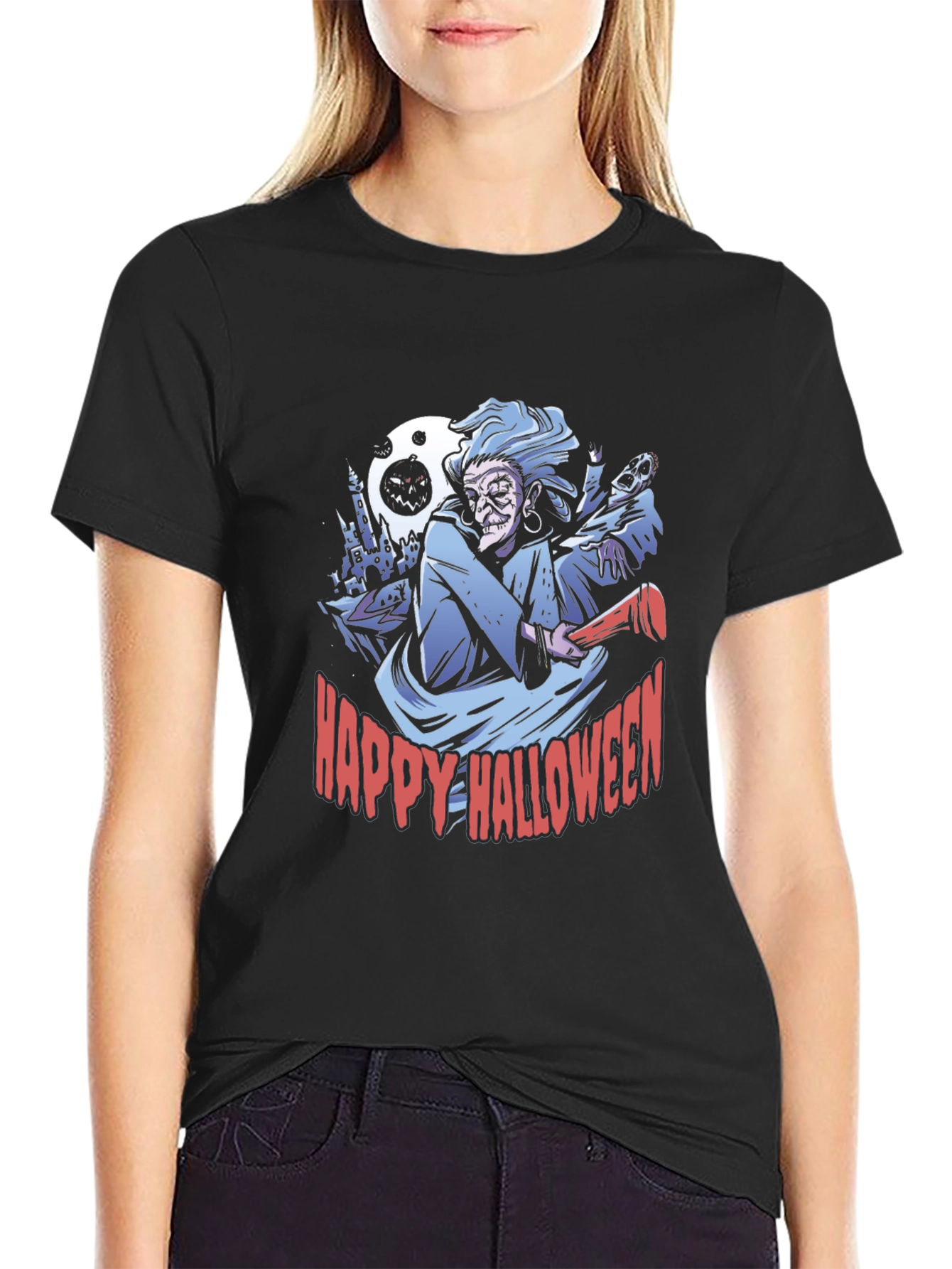 Happy Halloween Graphic Tee - Spooky Season Shirt