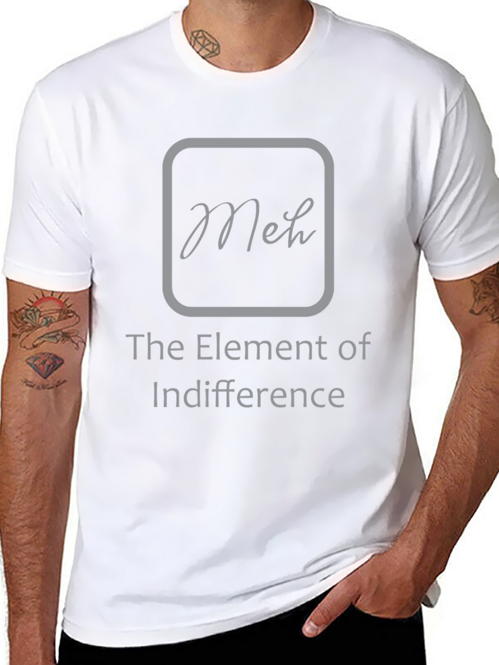 Meh The Element of Indifference Graphic T-Shirt