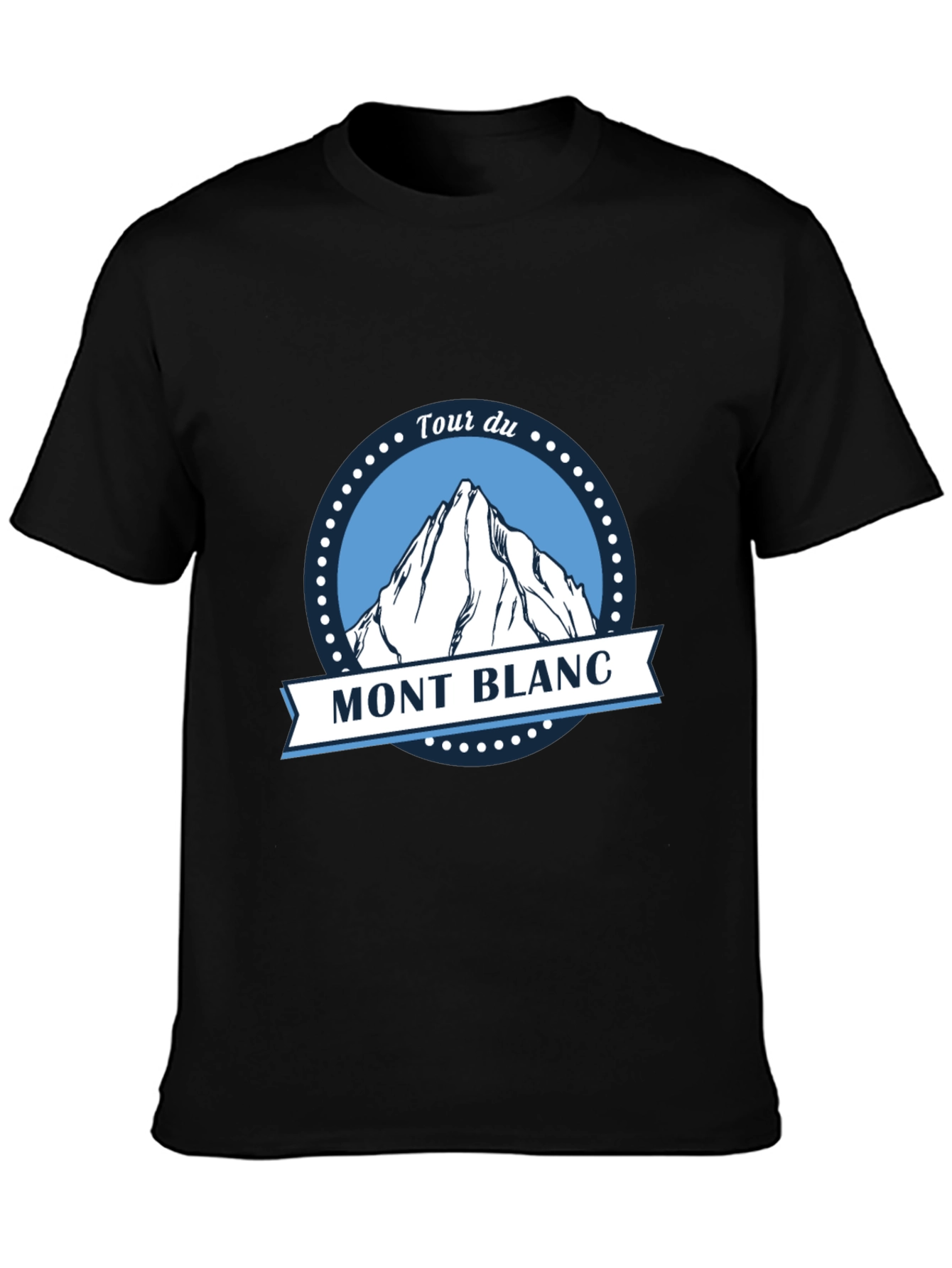 Tour du Mont Blanc Black T-Shirt