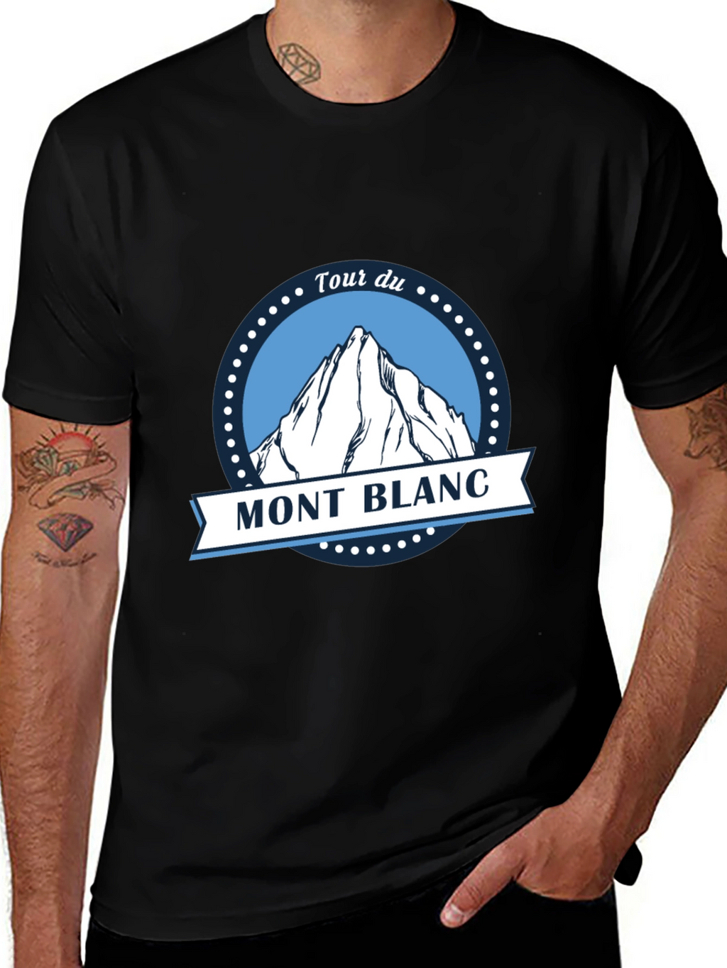 Tour du Mont Blanc Black T-Shirt