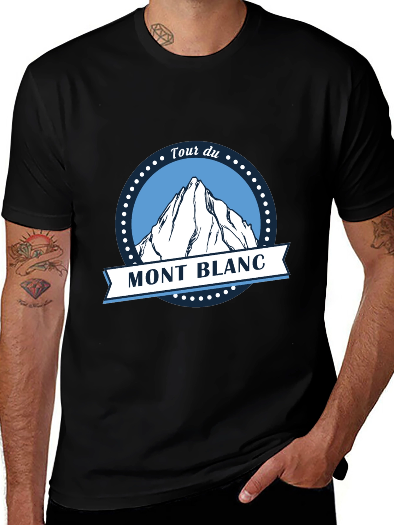 Tour du Mont Blanc Black T-Shirt