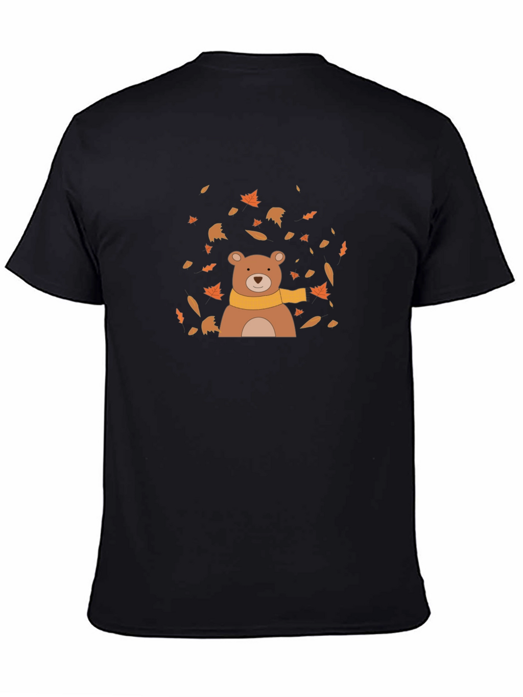 Autumn Bear Graphic Tee - Black