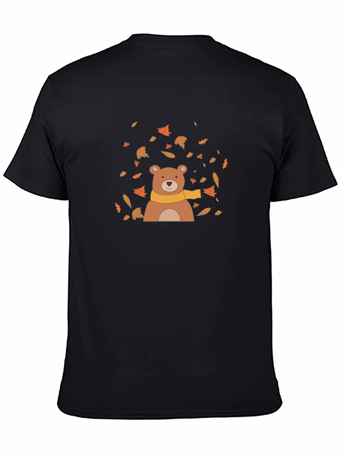 Autumn Bear Graphic Tee - Black