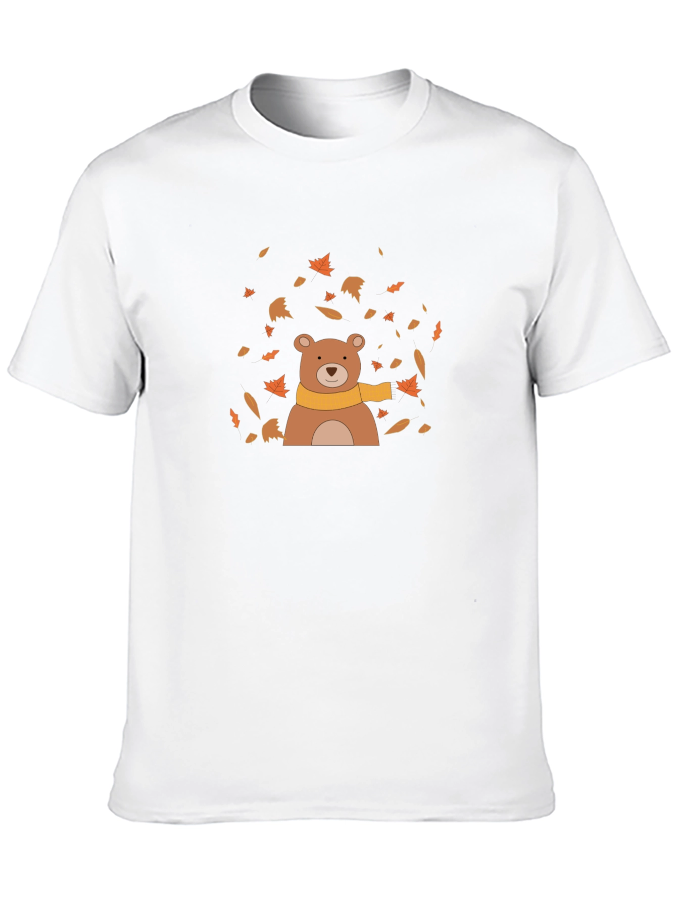 Autumn Bear Graphic Tee - Black