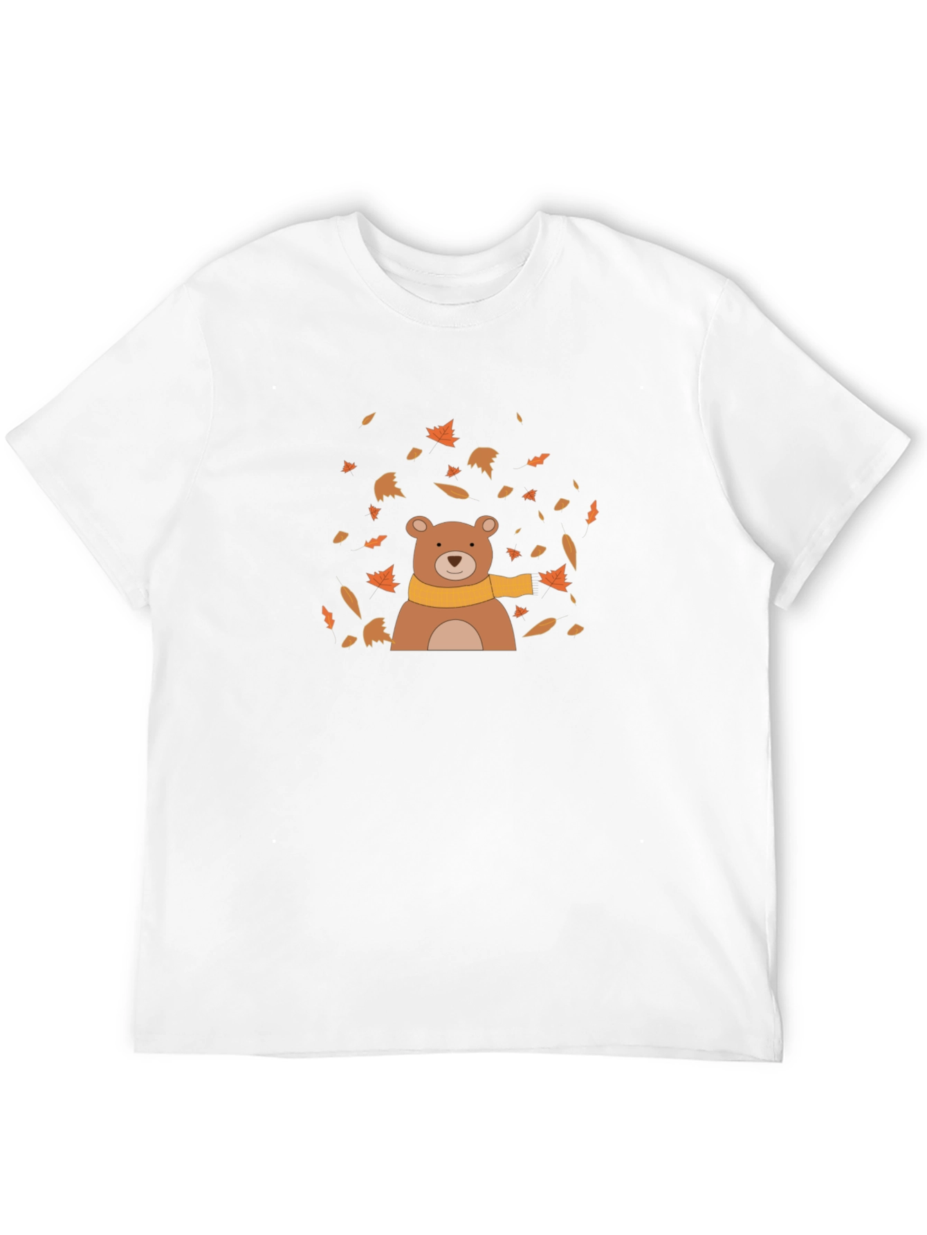 Autumn Bear Graphic Tee - Black