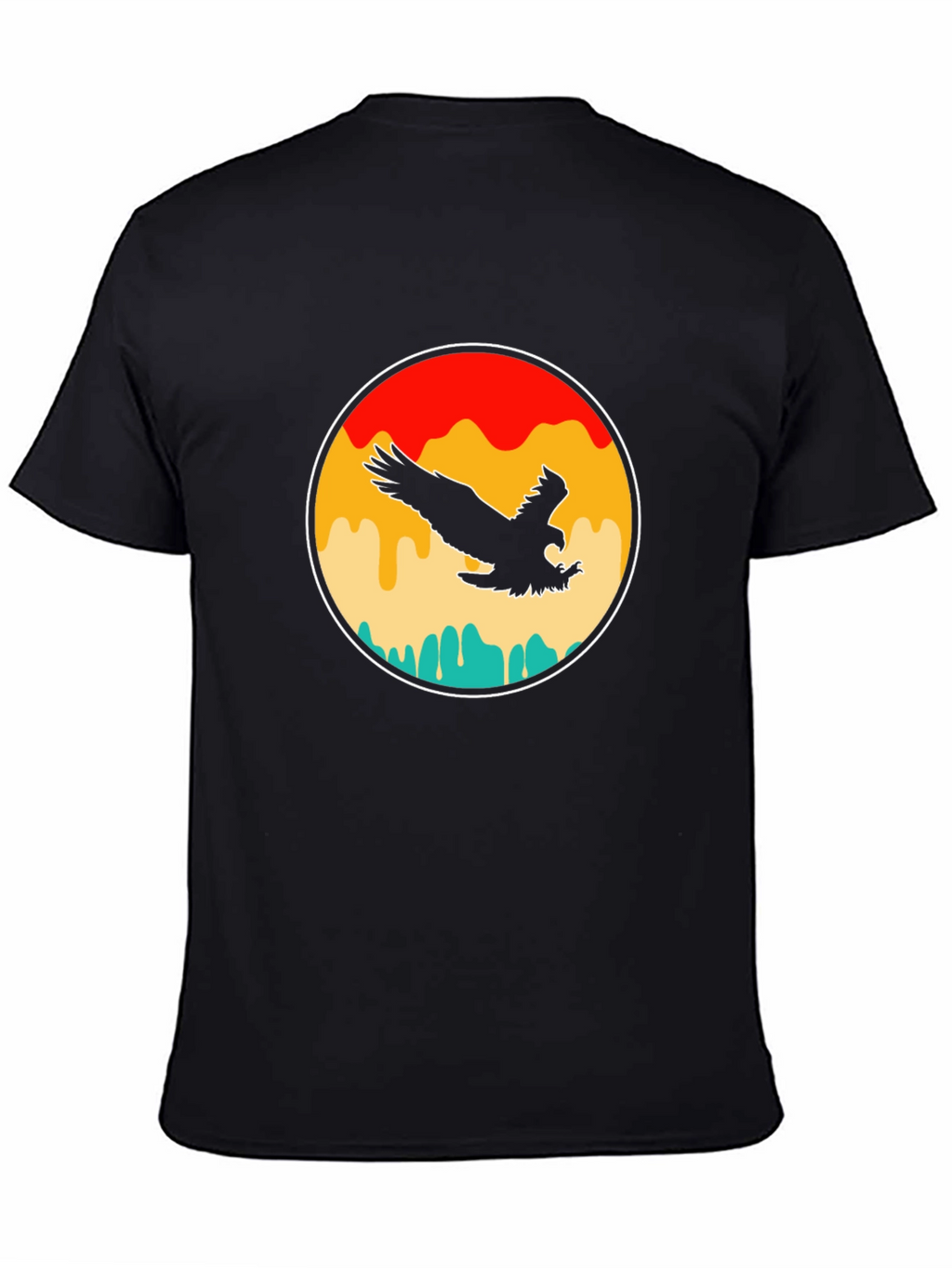 Retro Eagle Graphic T-Shirt - Black