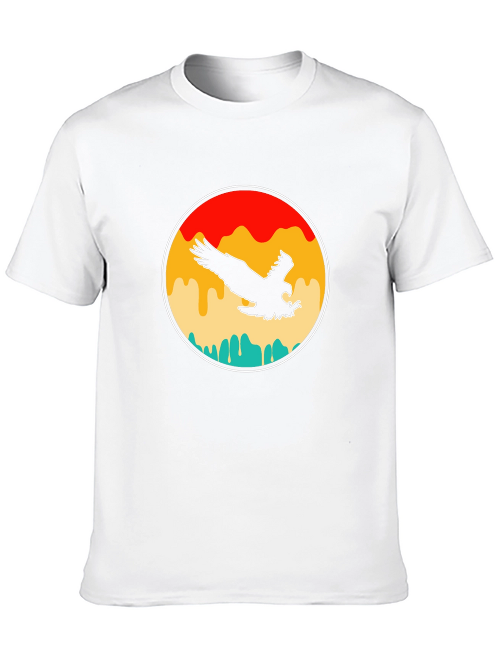 Retro Eagle Graphic T-Shirt - Black