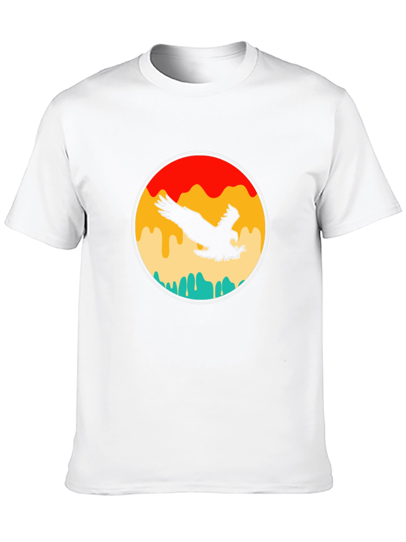 Retro Eagle Graphic T-Shirt - Black