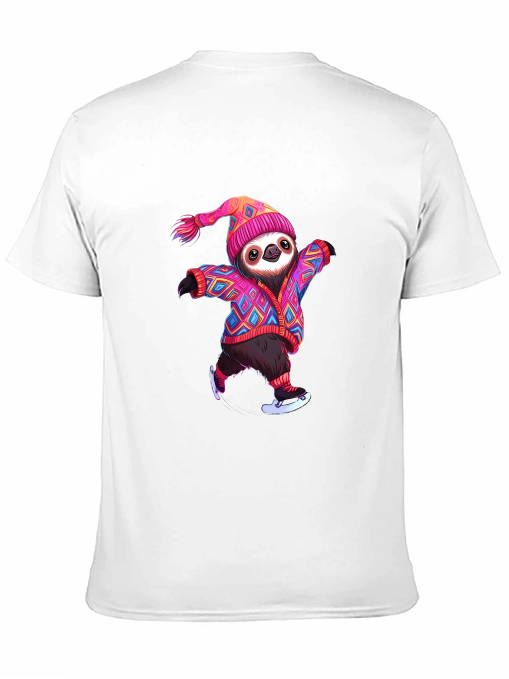 Skating Sloth Graphic Tee - Fun & Festive!