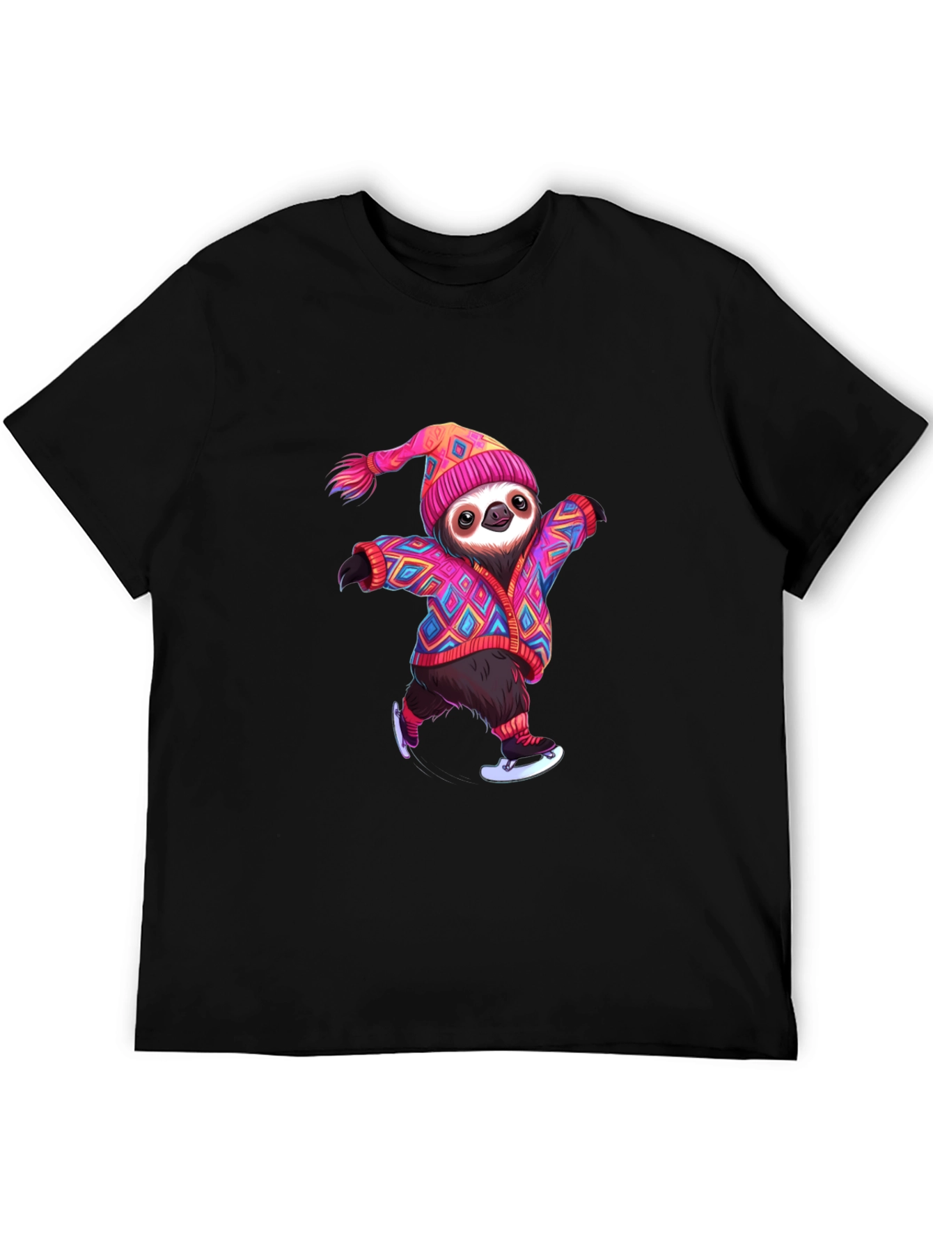 Skating Sloth Graphic Tee - Fun & Festive!