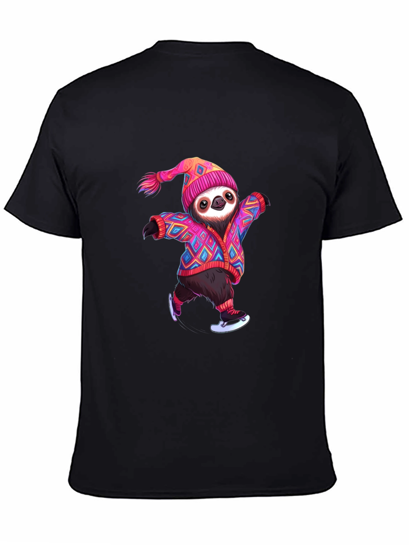 Skating Sloth Graphic Tee - Fun & Festive!