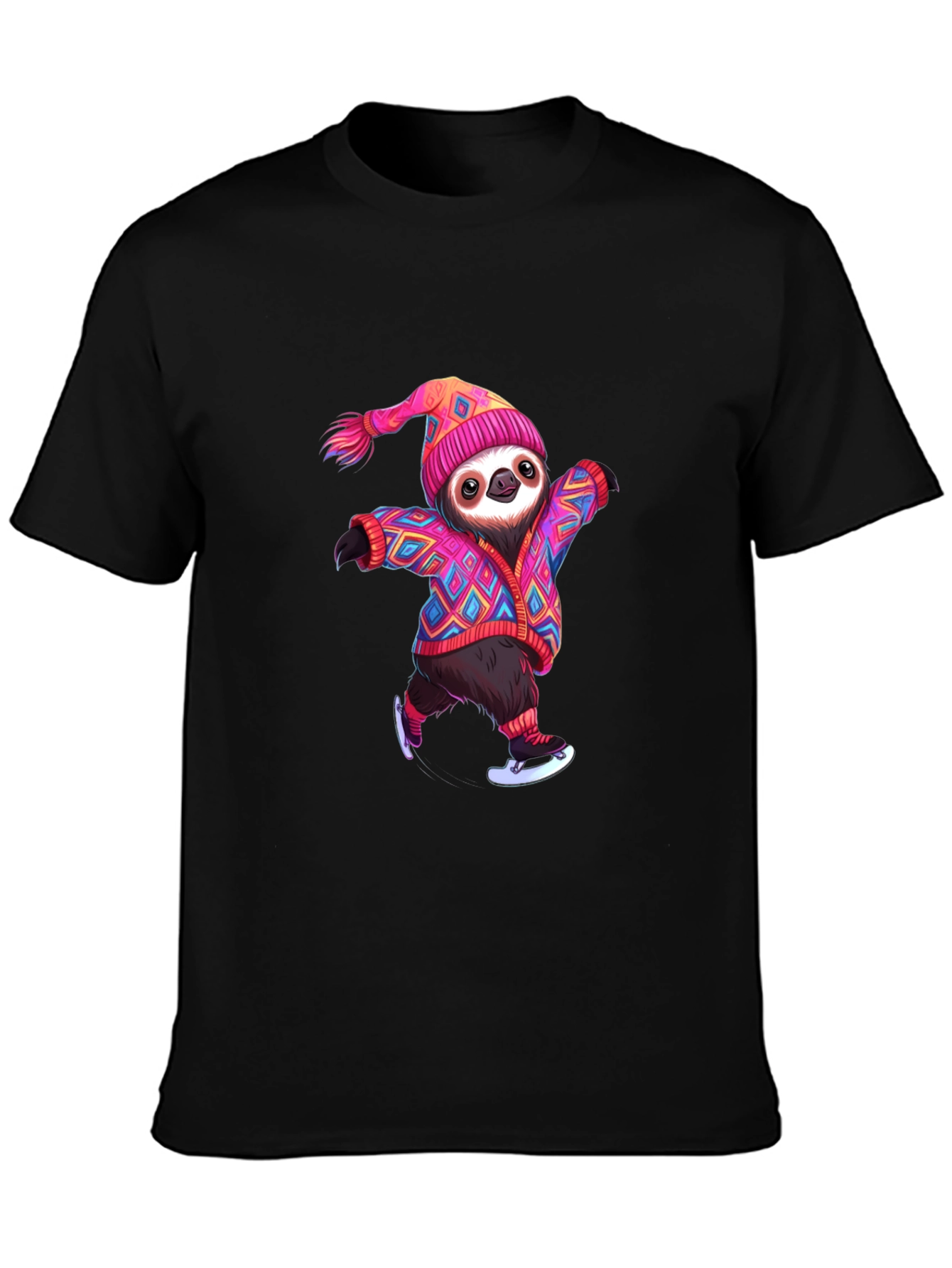Skating Sloth Graphic Tee - Fun & Festive!