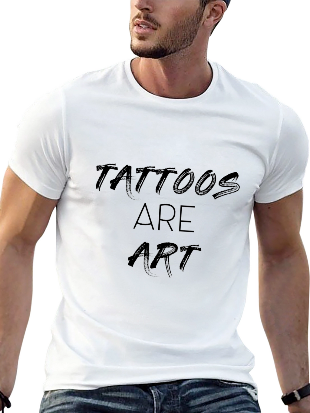 Tattoos are Art - Black Graphic Tee