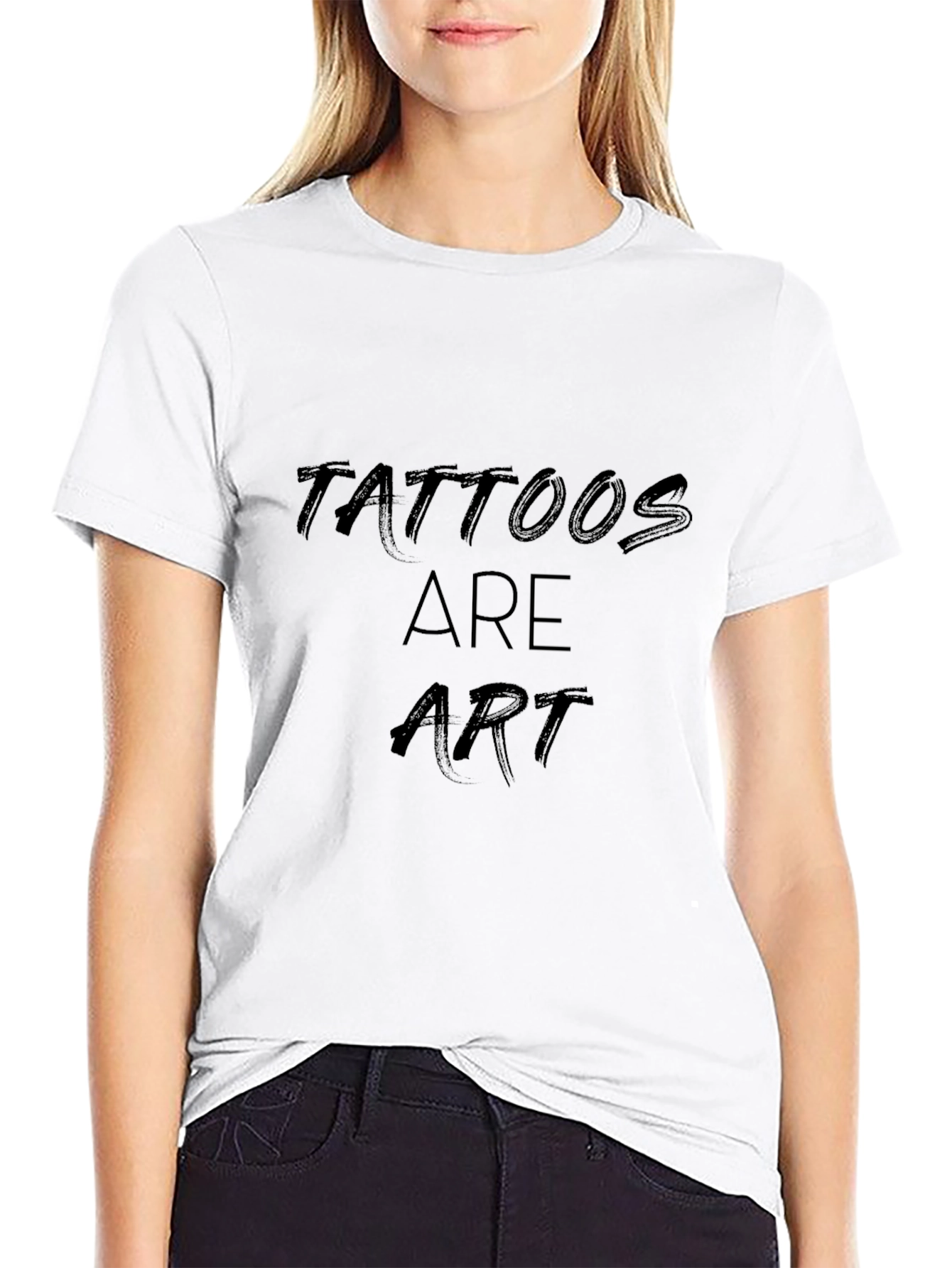 Tattoos are Art - Black Graphic Tee