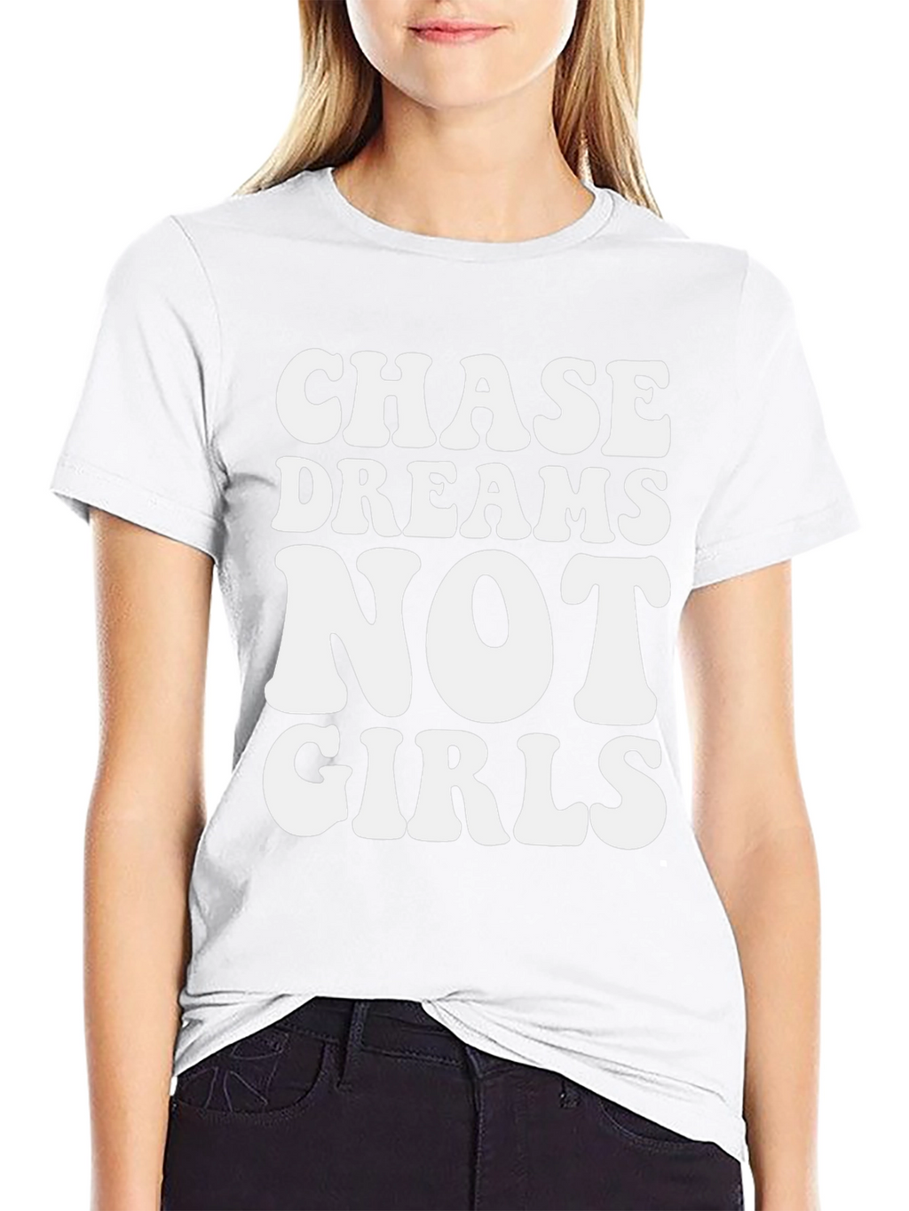 Chase Dreams Graphic Tee - Black Cotton Casual T-Shirt