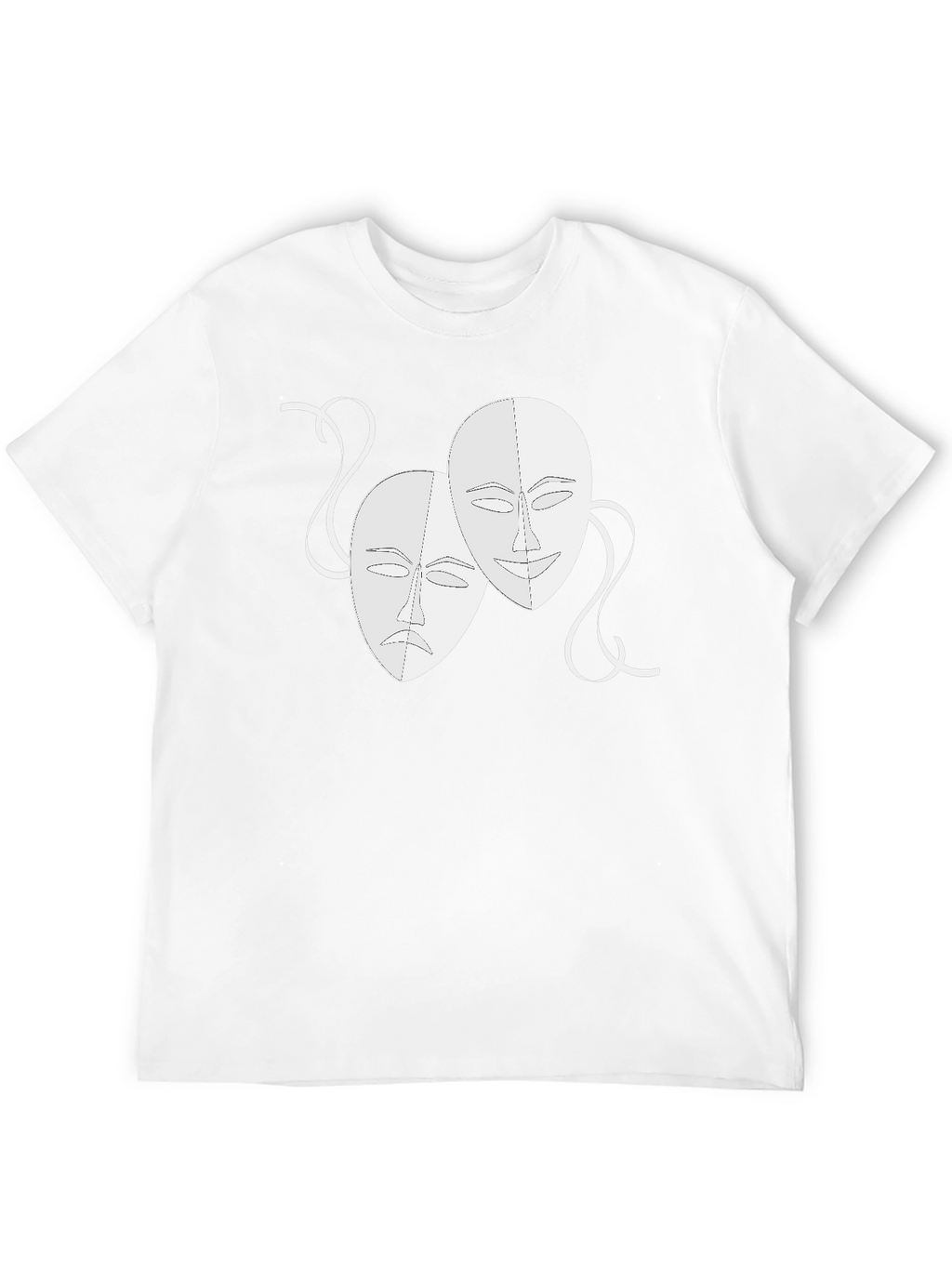 Comedy & Tragedy Masks Graphic Black Tee