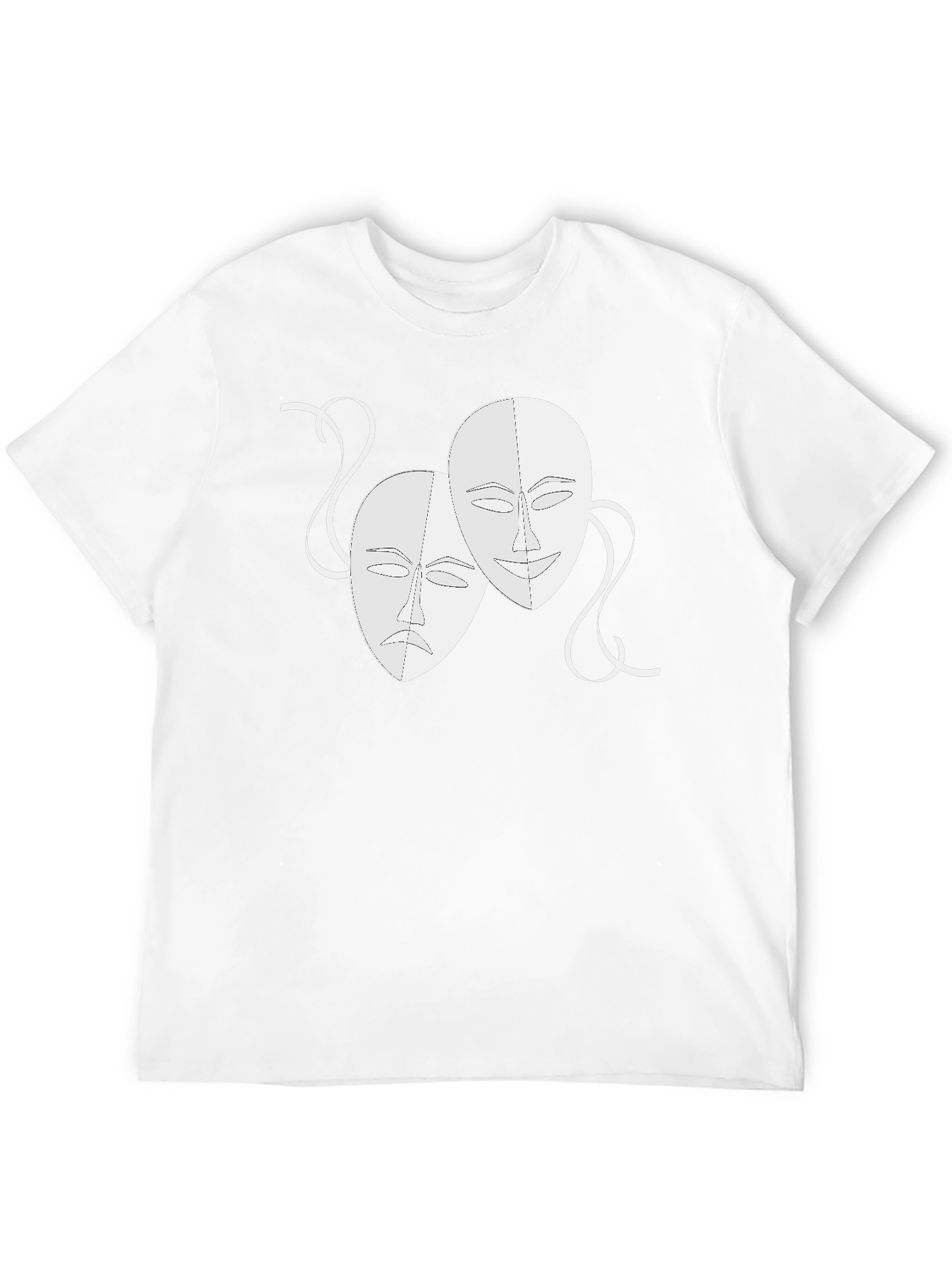 Comedy & Tragedy Masks Graphic Black Tee