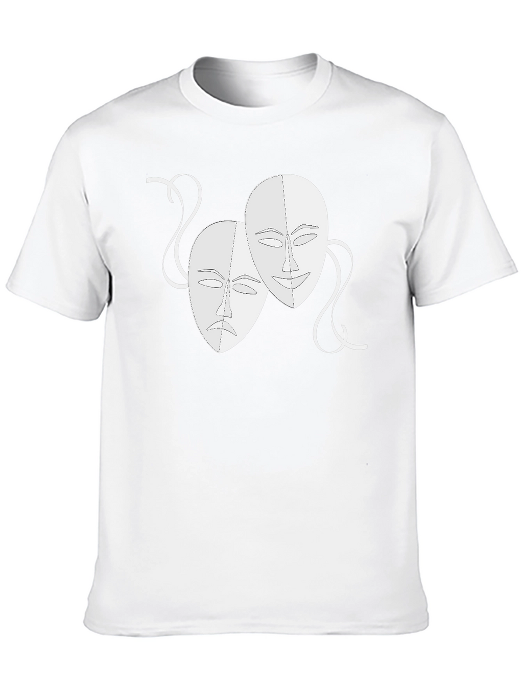 Comedy & Tragedy Masks Graphic Black Tee