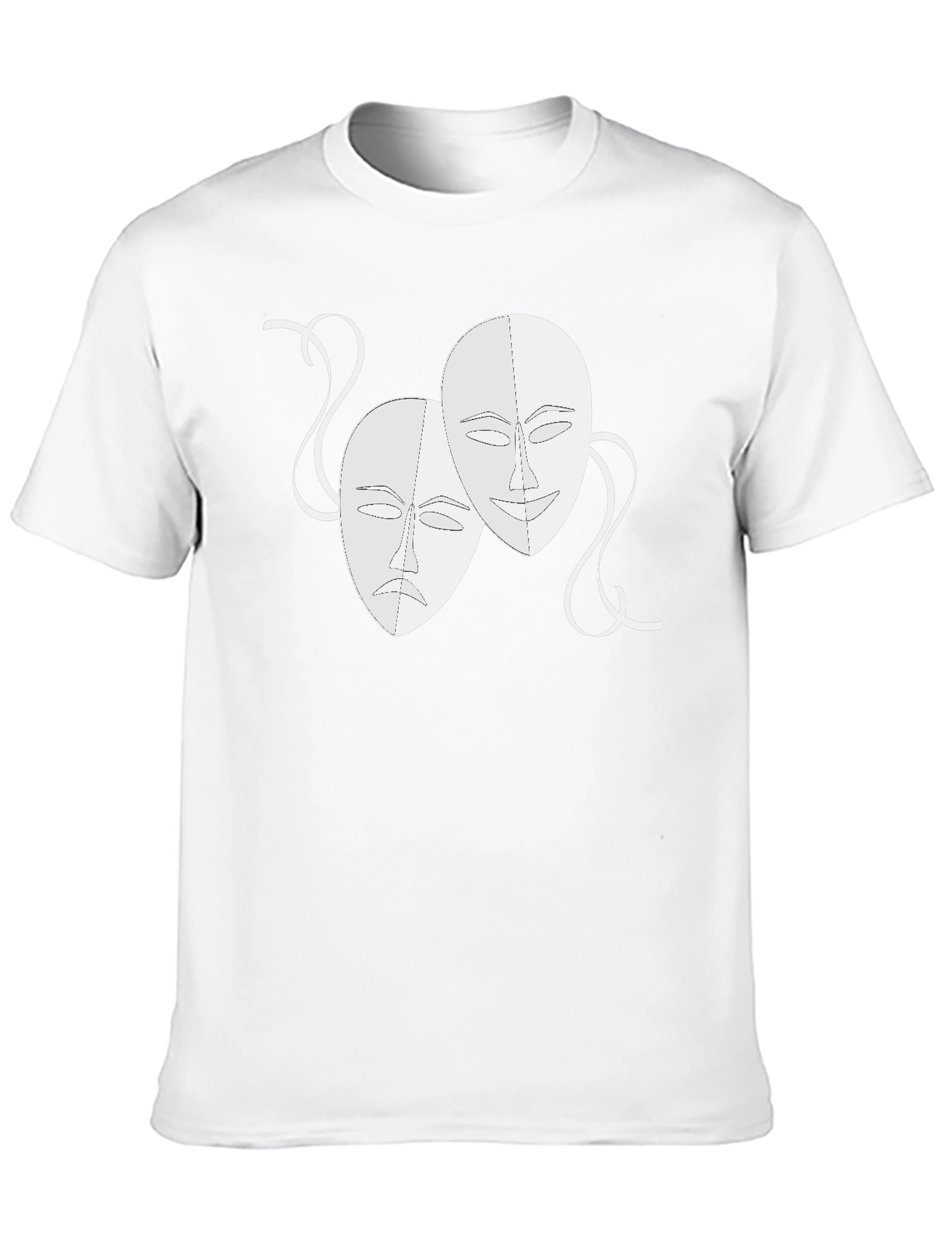 Comedy & Tragedy Masks Graphic Black Tee