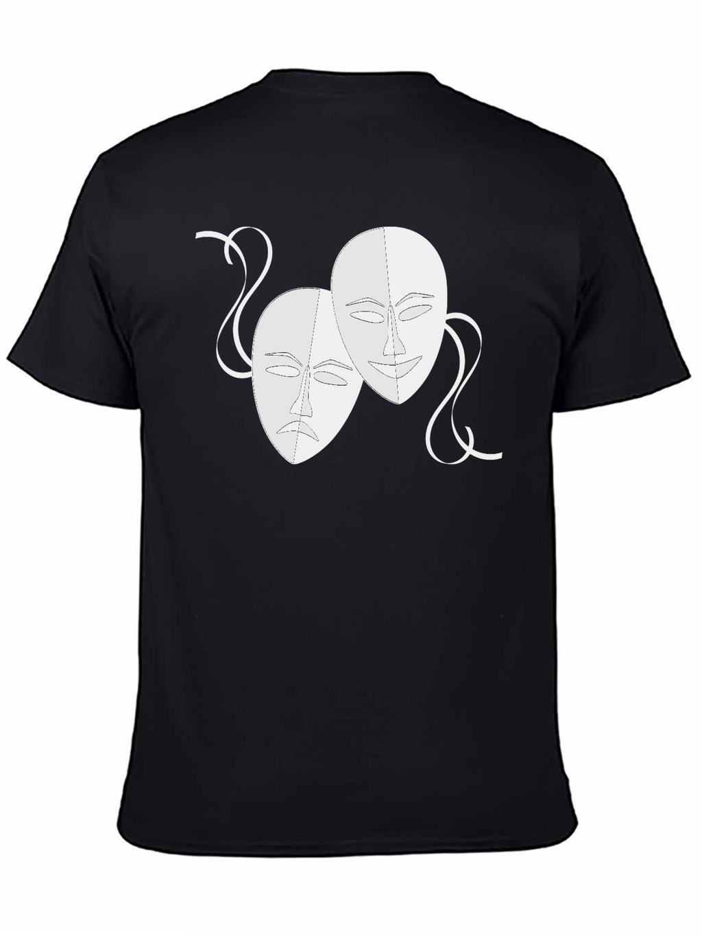 Comedy & Tragedy Masks Graphic Black Tee