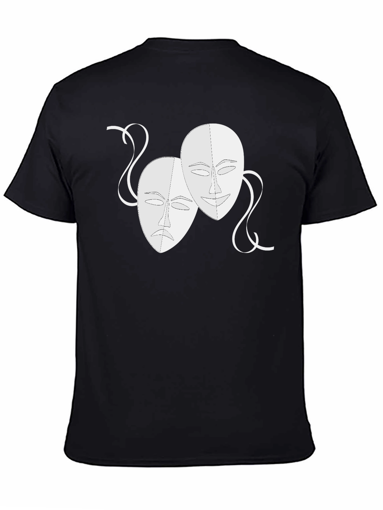 Comedy & Tragedy Masks Graphic Black Tee