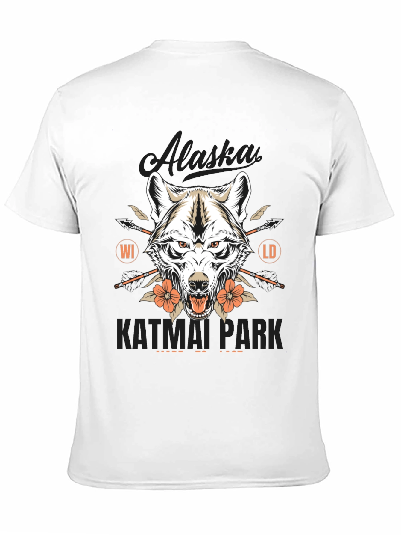 Alaska Katmai Park Wolf Graphic T-Shirt
