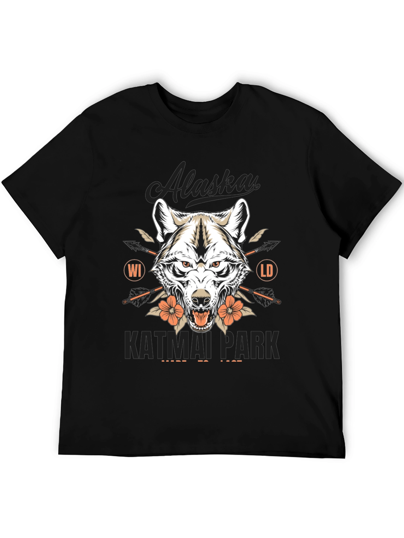 Alaska Katmai Park Wolf Graphic T-Shirt